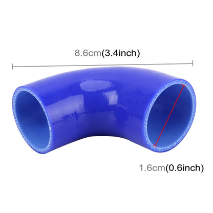 Universal Car Steam Tube Silicone Pipe Elbow 90 Degrees Reducer Hose Silicone Intake Connection Tube Special Turbocharger Silicone Tube, Inner Diameter: 16mm, Inner Diameter: 16mm