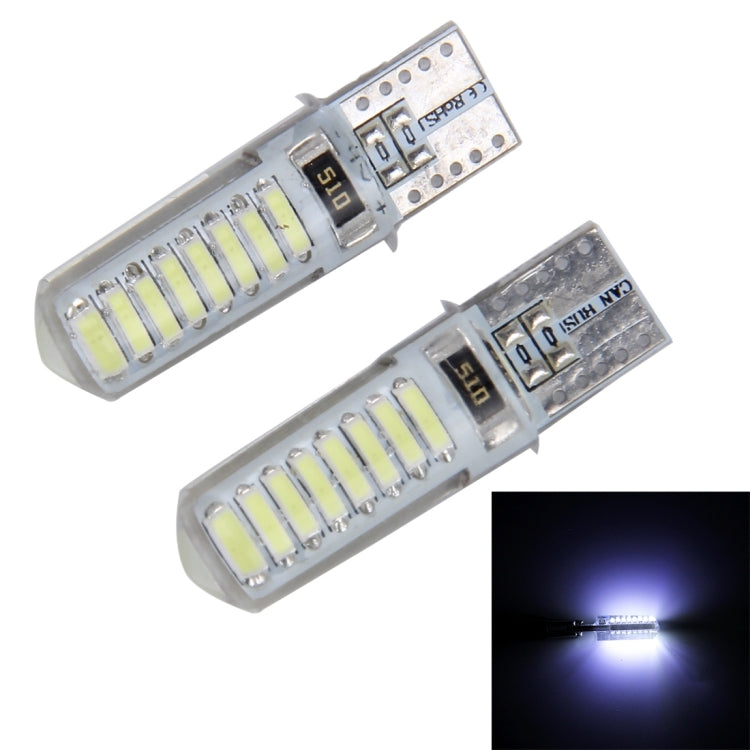 قطعتان من مصابيح LED T10 3 وات 16 SMD-4014 لإضاءة تخليص السيارة، تيار مستمر 12 فولت، 16 SMD-4014 LED