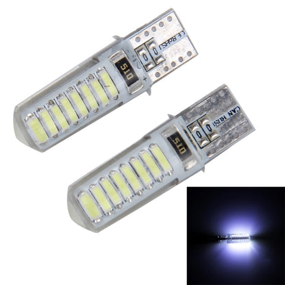 قطعتان من مصابيح LED T10 3 وات 16 SMD-4014 لإضاءة تخليص السيارة، تيار مستمر 12 فولت، 16 SMD-4014 LED