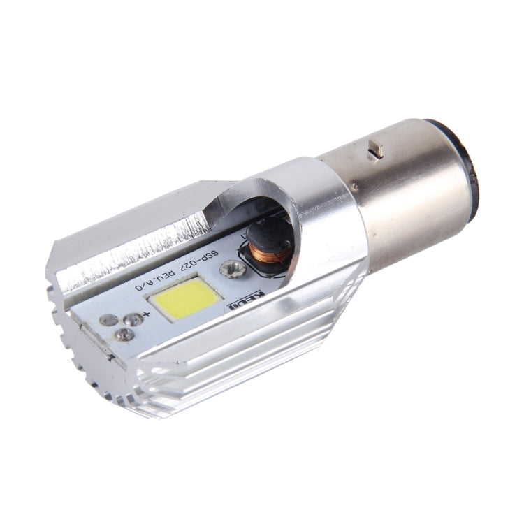 BA20D 5W 400lm 6000K COB LEDs Motorcycle Headlight Lamp, DC 9-80V
