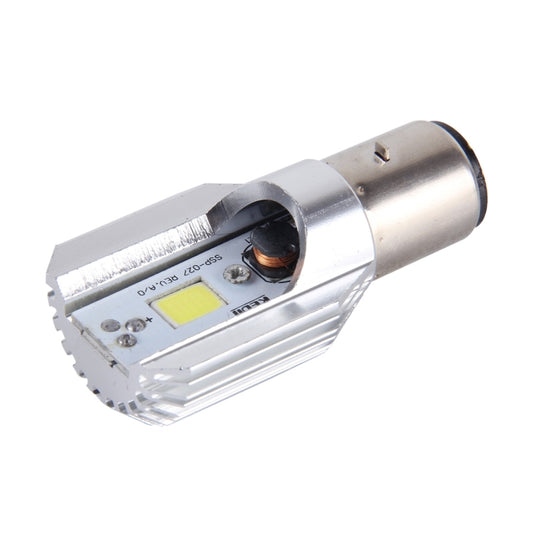 BA20D 5W 400lm 6000K COB LEDs Motorcycle Headlight Lamp, DC 9-80V
