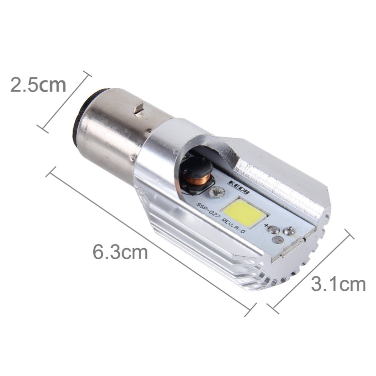 BA20D 5W 400lm 6000K COB LEDs Motorcycle Headlight Lamp, DC 9-80V