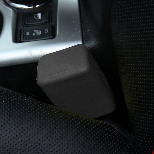 Safe Rubber Car Seat Belt Clips Locking Buckles Protective Cover, Black, Orange, Green, Blue, Red, Yellow