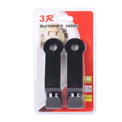 2 PCS 3R 1.5kg Load Capacity Car Backseat Convenient Sundries Hook for Holding Plastic Bag Backbag, Car Backseat Hook