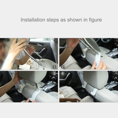 2 PCS 3R 1.5kg Load Capacity Car Backseat Convenient Sundries Hook for Holding Plastic Bag Backbag, Car Backseat Hook