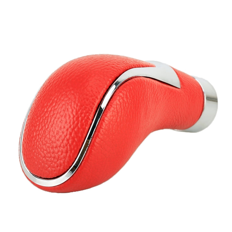 Universal Car PU Leather and Metal Gear Shift Knob Modified Auto Car Transmission Shift Lever Knob, Gear Shift Knob(Red), Shift Knob 2