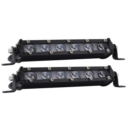 2 PCS 8 inch 18W 6000K IP67 1800ML Car Boat Marine Work Lights Spotlight LED Bulbs, DC 9-30V, 8 inch