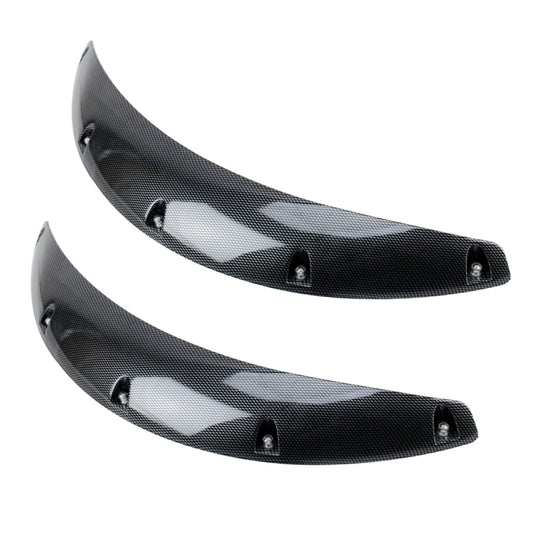 2 PCS 58cm Car Stickers Rubber Large Round Arc Strips Universal Fender Flares Wheel Eyebrow Decal Sticker Eyebrow Car-covers Black Striped Round Arc Strips, 58cm