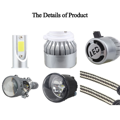 2 PCS 9006 18W 1800 LM 6000K IP68 Casnbus Constant Current Car LED Headlight with 2 COB Lamps, DC 9-36V, 9006