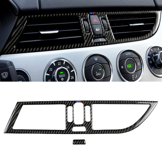 2 PCS Car Carbon Fiber Intermediate Air Outlet Panel Three Color Decorative Sticker for BMW Z4  2009-2015 Suitable for Left Driving, 2 PCS Air Outlet Panel Sticker(Three Color)