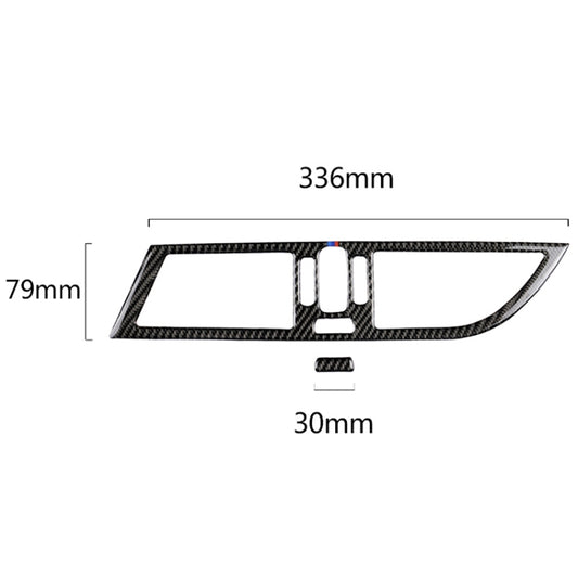 2 PCS Car Carbon Fiber Intermediate Air Outlet Panel Three Color Decorative Sticker for BMW Z4  2009-2015 Suitable for Left Driving, 2 PCS Air Outlet Panel Sticker(Three Color)