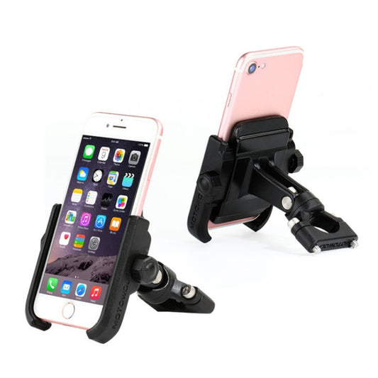 Motorcycle Handlebar Aluminum Alloy Phone Bracket, Suitable for 4-6 inch Device, Handlebar Aluminum Alloy