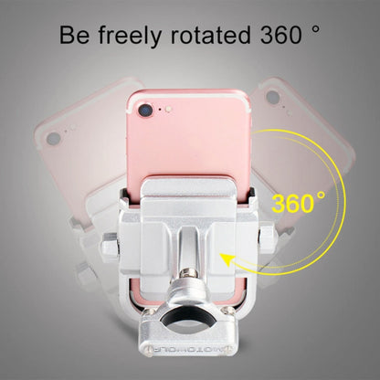 Motorcycle Handlebar Aluminum Alloy Phone Bracket, Suitable for 4-6 inch Device, Handlebar Aluminum Alloy