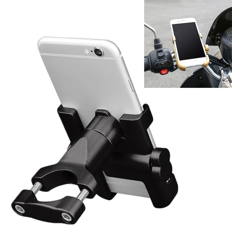 Motorcycle Handlebar Aluminum Alloy Phone Bracket, Suitable for 60-100mm Device, Handlebar Bracket for 60-100mm