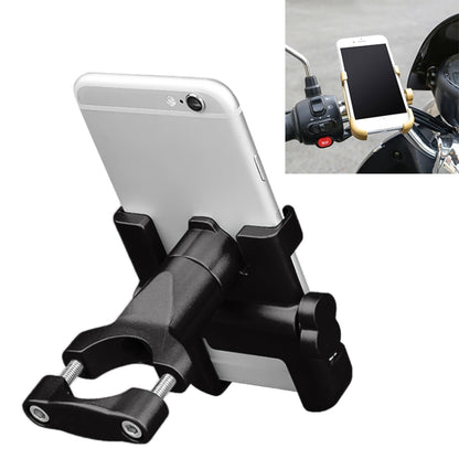 Motorcycle Handlebar Aluminum Alloy Phone Bracket, Suitable for 60-100mm Device, Handlebar Bracket for 60-100mm