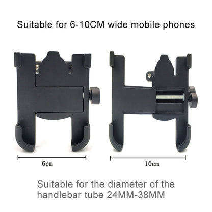 Motorcycle Handlebar Aluminum Alloy Phone Bracket, Suitable for 60-100mm Device, Handlebar Bracket for 60-100mm