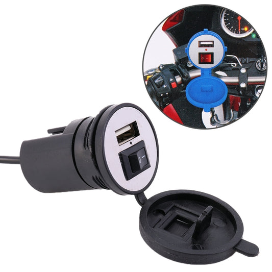 Universal Motorcycle USB Phone Charger Fast Charging, Random Color Delivery, 2.1V  With  Switch