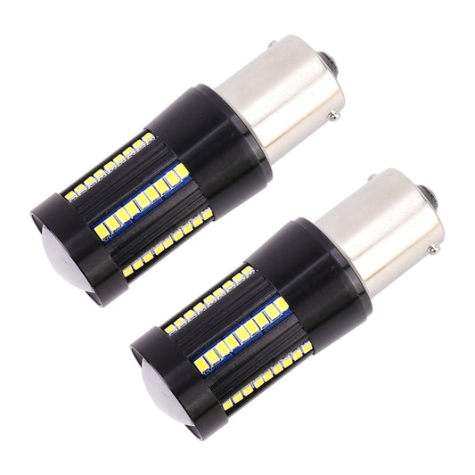 قطعتان من مصابيح الرجوع للخلف للسيارة 1156 / BA15S DC9-16V / 8.2 واط / 6000 كلفن / 655 لومن / مصابيح انعطاف 66 مصباح LED SMD-2016، 1156