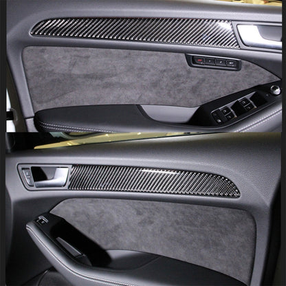 4 PCS Car Carbon Fiber Inner Door Panel Decorative Sticker for Audi A4L / A5 / Q5 2009-2016, Inner Door Panel