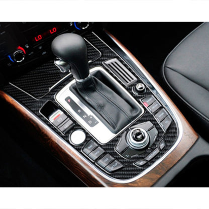 2 PCS Car Carbon Fiber Gear Panel Decorative Sticker for Audi A4L / A5 / Q5 2009-2016, Gear Panel (F)