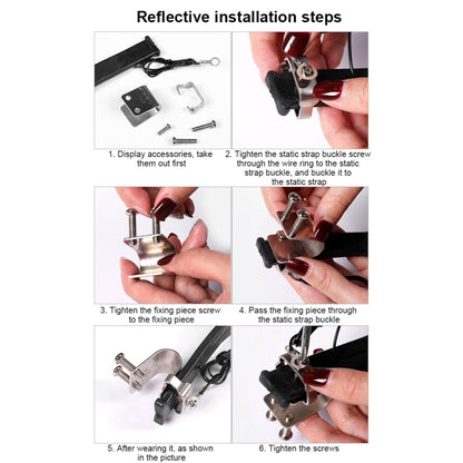 Vehicle Car Anti Static Strap Earth Belt Ground Wire Strap Reflective， Random Color Delivery, Car Anti Static Strap 2