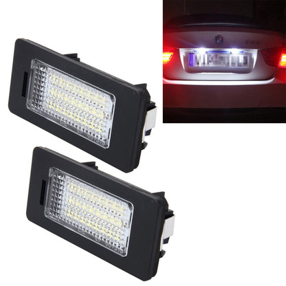 2 PCS 2W 120 LM Car License Plate Light with 24 SMD-3528 Lamps for Audi,Volkswagen, DC 12V, For Audi,Volkswagen