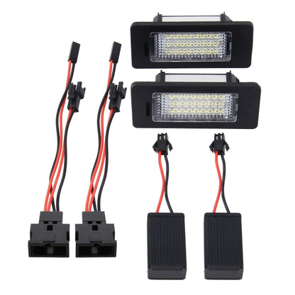 2 PCS 2W 120 LM Car License Plate Light with 24 SMD-3528 Lamps for Audi,Volkswagen, DC 12V, For Audi,Volkswagen