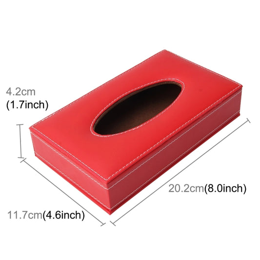 Universal Home Office Hotel Car Facial Tissue Box Case Holder Tissue Box Fashion and Simple Paper Napkin Bag (Not Include Napkin), Without Napkin (Black), Without Napkin(Red), Without Napkin(Brown)