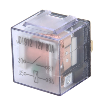 10 قطع JD-1912 80 أمبير 12 فولت مقاوم للماء سيارة رباعية المقابس مع ضوء تحذير، JD-1912