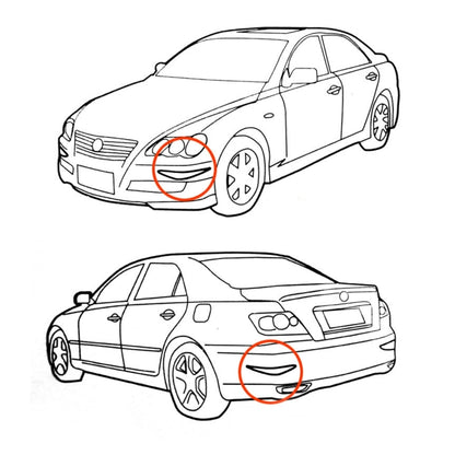 2 PCS YI-237 Universal Car Body Bumper Guard Protector Sticker Turning Guard/Car Crash Bar Bumper Strips /Car Crash Strips/Anti-rub Strips/Anti-rub Bar, Bumper Guard