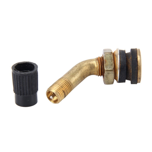 Car Motorcycle Bike Universal Yellow Copper Valve Adaptor Tyre Tube Extension Adapter, Yellow