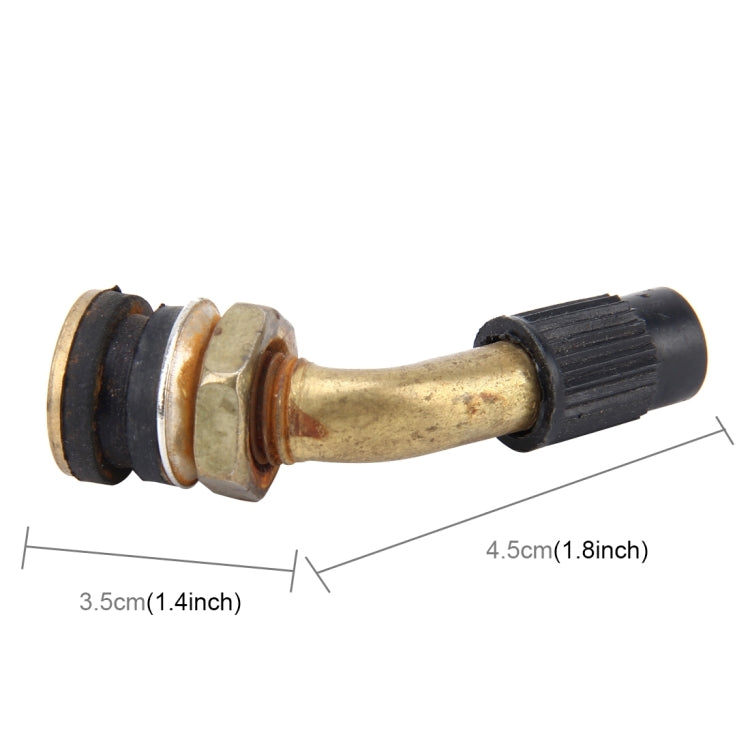 Car Motorcycle Bike Universal Yellow Copper Valve Adaptor Tyre Tube Extension Adapter, Yellow