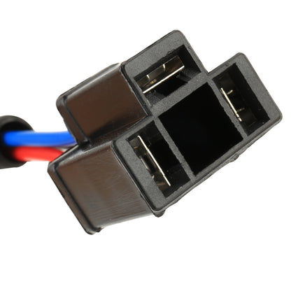 1 Pair 9007 Male to H4 Female Bulb Holder Base Male Socket with Wire, 9007 Male to H4 Female
