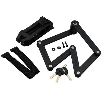 Foldable Alloy Steel Anti-theft Lock with Keys for Motorcycle Bike House Door, Anti-theft Lock