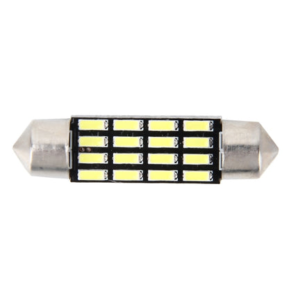 2 PCS 2W 100 LM 6000K 36MM Bicuspid Port Car Dome Lamp LED Reading Light with 16 SMD-4014 LED Lamps, DC 12V, 36MM