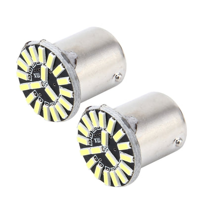 قطعتان من مصباح الانعطاف التلقائي للسيارة 1156/BA15S 1 وات 50 لومن 6000 كلفن مع 19 مصباح LED SMD-4014، تيار مستمر 12 فولت، 1156/BA15S 1 وات