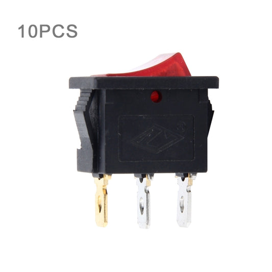 10 PCS Car Auto Universal DIY 3 Pin Boat Cap OFF- ON Push Button, 3 Pin Boat Cap