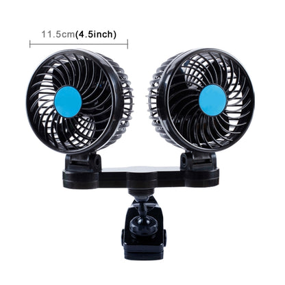 مروحة سيارة كهربائية صغيرة منخفضة الضوضاء HX-T605 من هوكسين، 7 واط، دوران 360 درجة، مزودة بمشبك، ورأسين، ومفتاح تروس، 12 فولت تيار مستمر، HX-T605