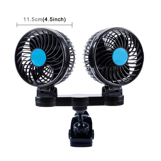 مروحة سيارة كهربائية صغيرة منخفضة الضوضاء HX-T605 من هوكسين، 7 واط، دوران 360 درجة، مزودة بمشبك، ورأسين، ومفتاح تروس، 12 فولت تيار مستمر، HX-T605