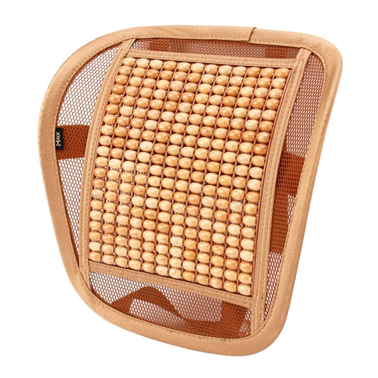 Universal Summer Ice Silk Mesh Breathable Cool Massage Waist Mat with Maple Wooden Bead for Car Family Office, CMS9127A, CMS9127B, CMS9127C, CMS9127D, CMS9127E