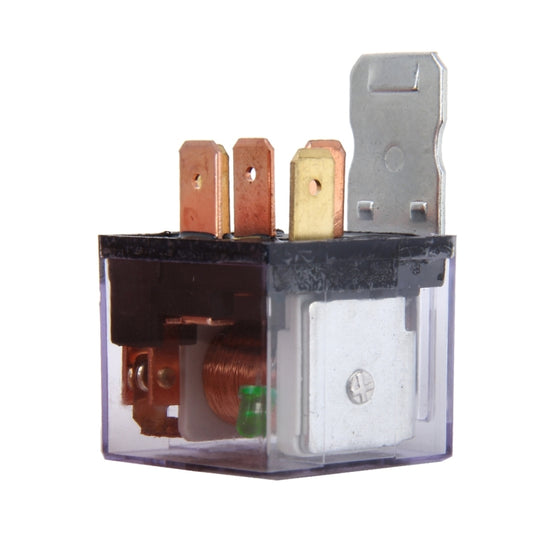 10 PCS JD-1914 80 AMP 12V Waterproof Car Auto Five Plugs Relay with Warning Light, 80A with Light