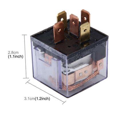10 PCS JD-1914 80 AMP 12V Waterproof Car Auto Five Plugs Relay with Warning Light, 80A with Light