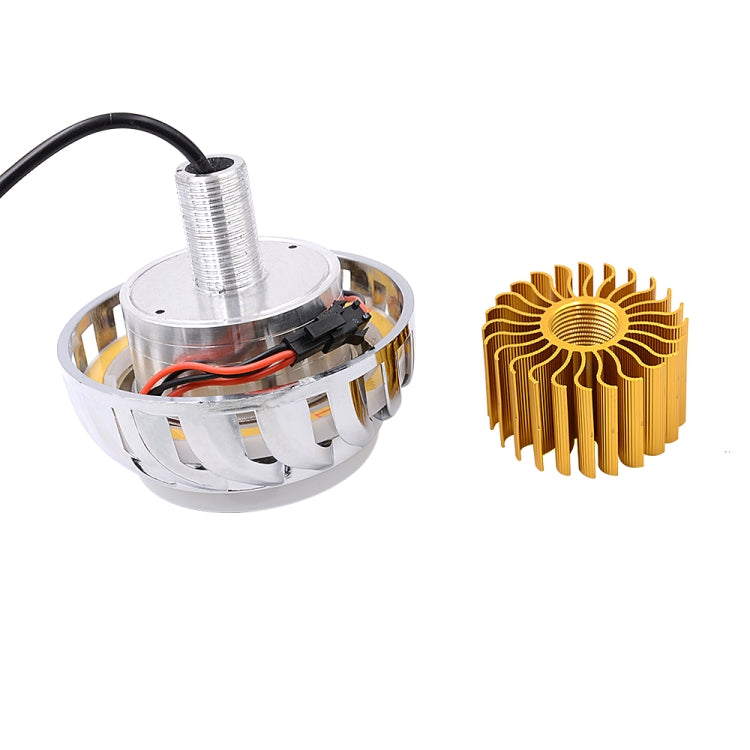 Motorcycle 30W DC 12V-85V LED Headlight Lens Built-in Whirlwind Double Aperture Angle Eyes + Devil Eye, Red Light (Whirlwind), Pink Light (Whirlwind), Blue Light (Whirlwind)