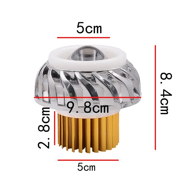 Motorcycle 30W DC 12V-85V LED Headlight Lens Built-in Whirlwind Double Aperture Angle Eyes + Devil Eye, Red Light (Whirlwind), Pink Light (Whirlwind), Blue Light (Whirlwind)