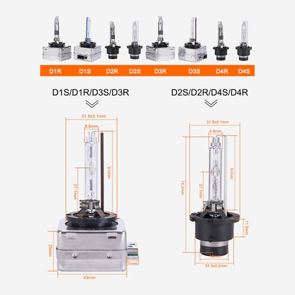 2 PCS D2R 35W 3800 LM 4300K HID Bulbs Xenon Lights Lamps, DC 12V, D2R