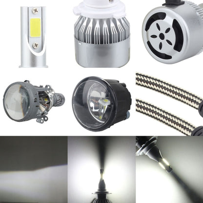 2 PCS  H1 18W 1800 LM 8000K IP68 Canbus Constant Current Car LED Headlight with 2 COB Lamps, DC 9-36V, H1