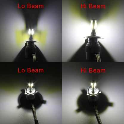 2 PCS  H4 18W 1800 LM 6000K IP68 Canbus Constant Current Car LED Headlight with 2 COB Lamps, DC 9-36V, H4