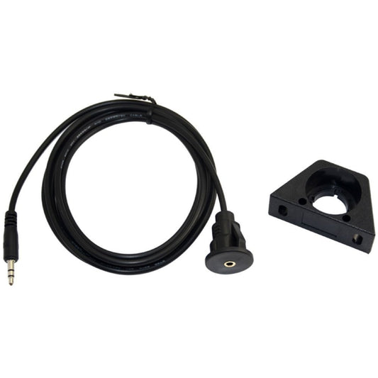 1m Car Truck Dashboard Flush Mount 3.5mm 1/8 AUX Audio Jack Extension Cable Kit, For Cable Length: 1m With Holder
