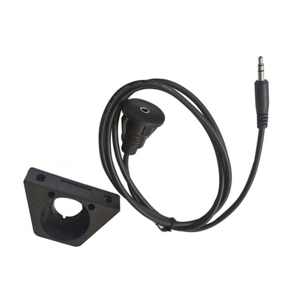 1m Car Truck Dashboard Flush Mount 3.5mm 1/8 AUX Audio Jack Extension Cable Kit, For Cable Length: 1m With Holder