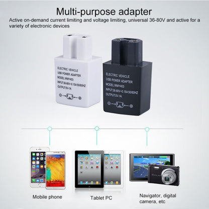 Electrical Motorcycle 36-80V 1A USB Mobile-phone Charger Adapter, 36-80V 1A